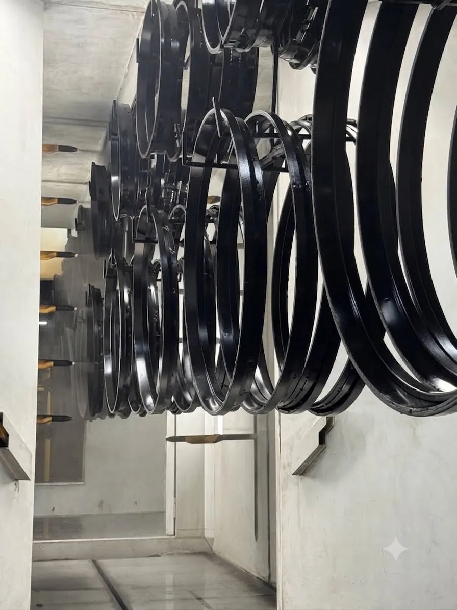 Niles Manufacturing & Finishing, Inc. powder coating shop floor
